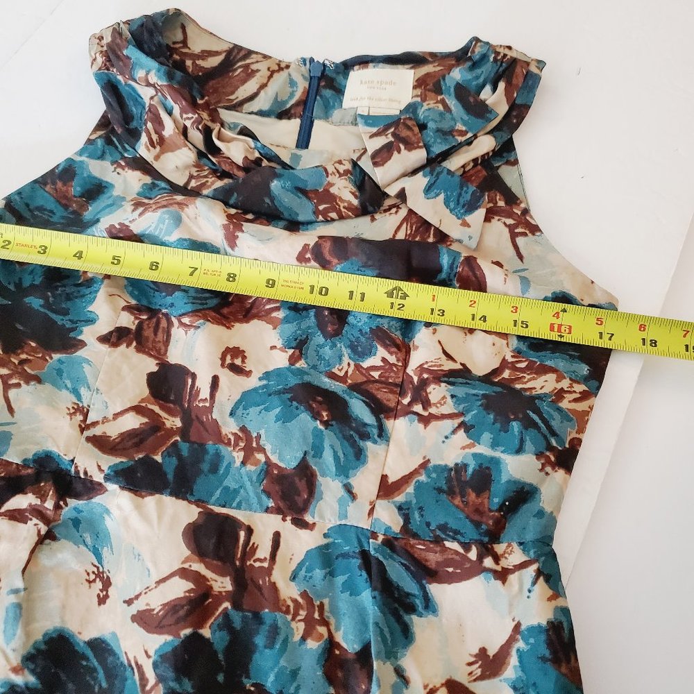 KATE SPADE 100% Silk Floral Sheath Mini Dress - Picture 7 of 10